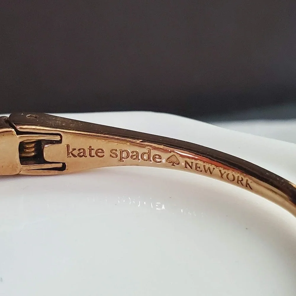 Kate Spade Lady Marmalade Gold Tone Crystal Disco Ball Hinge Cuff Bracelet - Picture 5 of 7